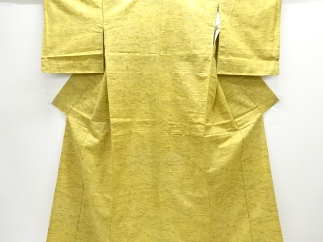 JAPANESE KIMONO / ANTIQUE KIMONO / SILK / TSUMUGI / WOVEN EGASUMI PATTERN